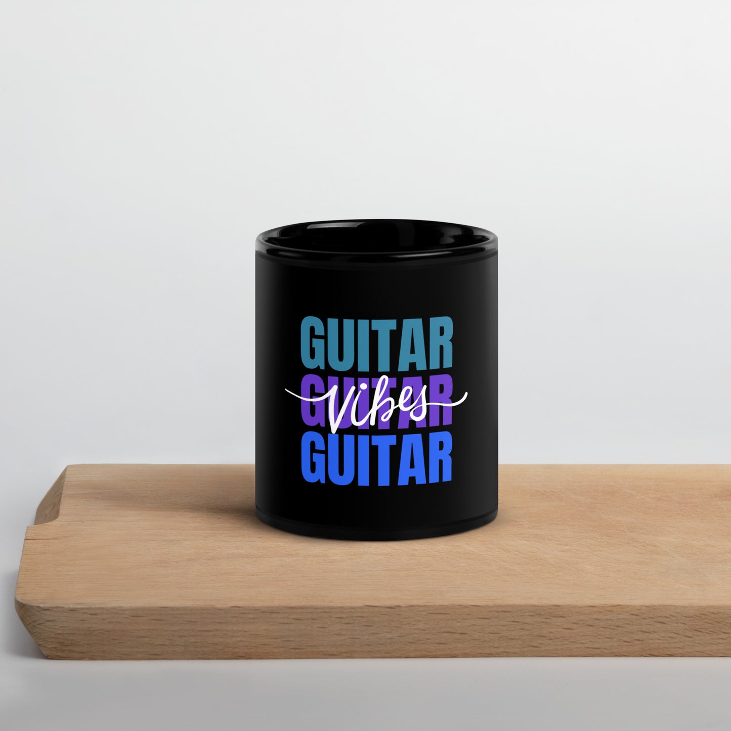 Guitar Vibes Black Glossy Mug