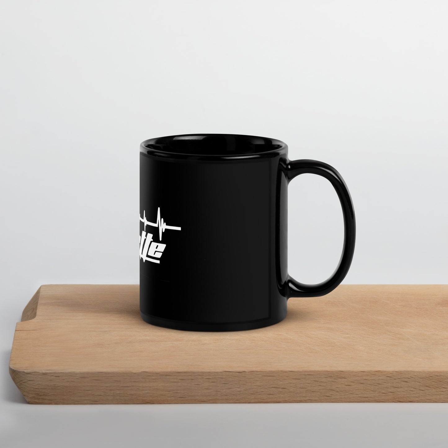 Eric Gillette Logo Black Glossy Mug