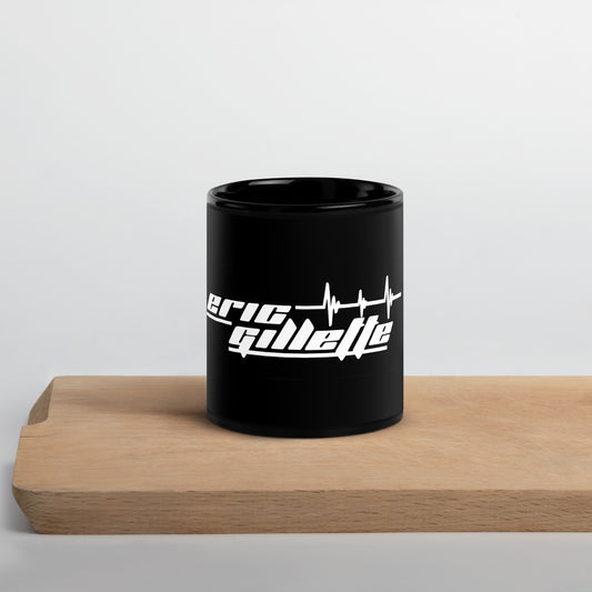 Eric Gillette Logo Black Glossy Mug