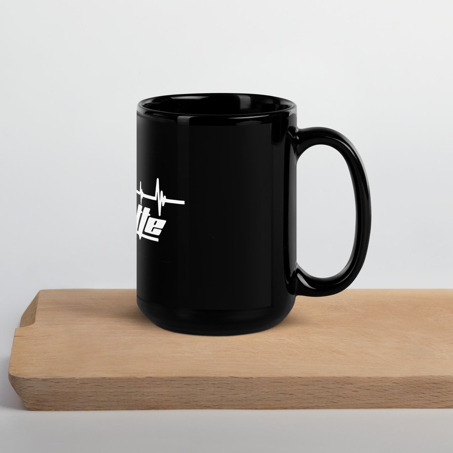 Eric Gillette Logo Black Glossy Mug